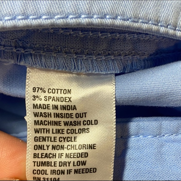 NWT Women’s Crown & Ivy Charlotte Crop Pants SZ 16 Light Blue - Picture 6 of 9